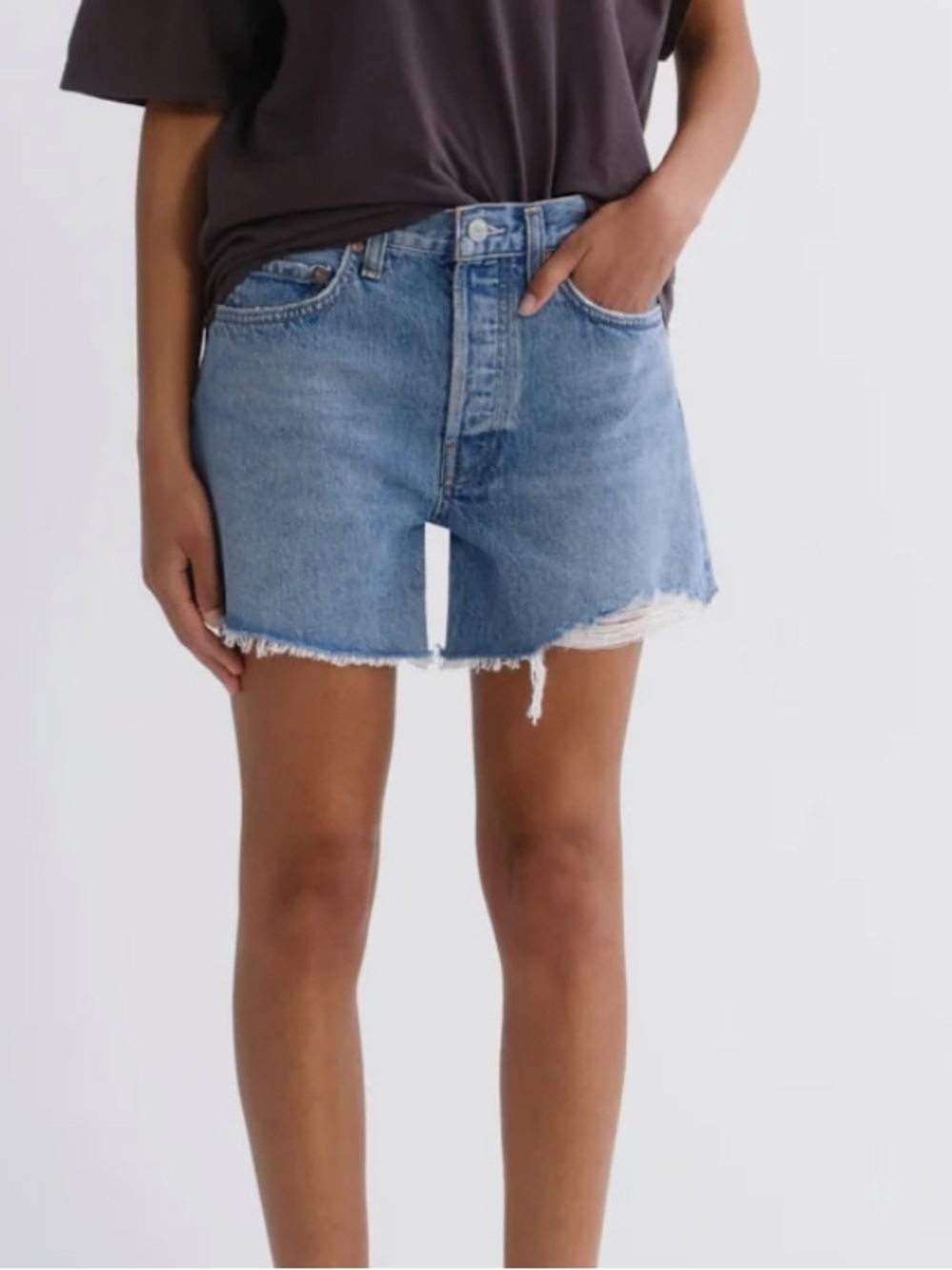 AGOLDE PARKER LONG SHORT LOOSE FIT VINTAGE SHORT COMMUNITY- 26